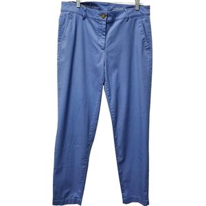 Talbots Weekend Chino Pants Bright Blue Size 6 Casual Stretch